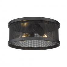  3168-FM11 BLK-BLK - Channing 11" Flush Mount in Matte Black